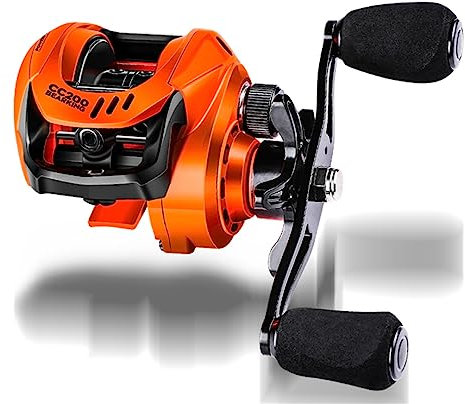 Carrete de baitcasting 7KG MAX Drag 6,5: 1 Carrete de Pesca de Alta Velocidad Carrete Reforzado Carrete de Arrastre Carrete de Arrastre de Carpa Carrete de Pesca Cola Left Hand