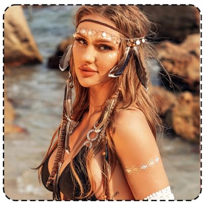 Fashband Indisches Feder-Stirnband, Pailletten, Boho-Quaste, Hippie-Kopfschmuck, Tribal-Kopfschmuck, Perlen, Festival, Party, Kopfbedeckung, Haarschmuck für Damen und Mädchen