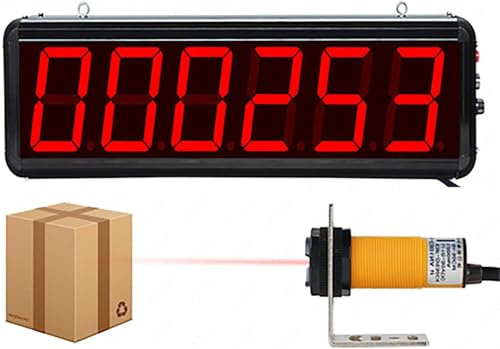 Compteur numérique à 6 LED, compte jusqu'à 999999, capteur de proximité de distance de 70 cm, compteur de convoyeur, pour livraison express, statistiques de flux de personnes, machines à sceller