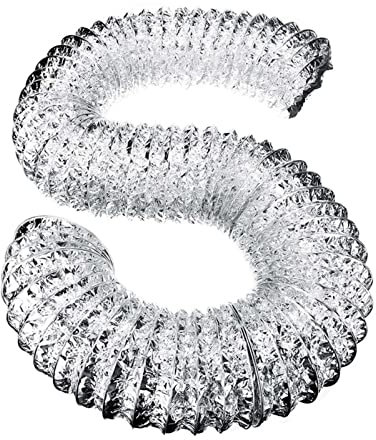 WAOCEO Abluftschlauch 4 Zoll Durchmesser PVC-Aluminiumrohr Lüftungsrohr Flexibles Auspuffrohr Lüftungsrohr Länge 200 cm/78,7 Zoll Luftsystem-Belüftung Badezimmer Lüftungsschlauch