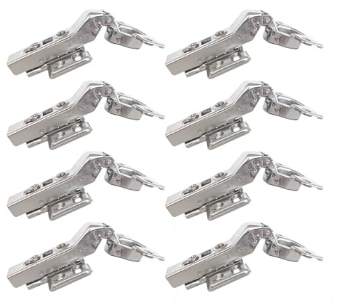 LIKERAINY 30 Grad Clip Top Winkelscharniere 35mm mit Dämpfung Scharnier für Polygonale Schranktür Topfscharnieren für Küchenschrank Kleiderschrank Möbel 8 Stück