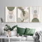 PWAAHDC Lot de 3 Tableau Décoration Murale Vert Sauge 40x50 cm – Affiche Moderne Sans Cadre pour Salon, Chambre, Salle de Bain – Toile Déco Bohème Maison