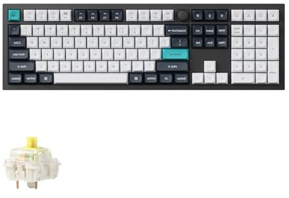 Keychron Q6 Max QMK/VIA Bluetooth Wireless /2.4 GHz/USB-C Wired Custom Mechanical Keyboard, Full Size Programmable Knob RGB Backlit Hot-Swappable Gateron Banana Switch for Mac Windows Linux - Black