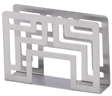 Luwecf Eleganter Serviettenhalter Aus Rostfreiem Edelstahl für Stilvolle Tischdekoration, Silber