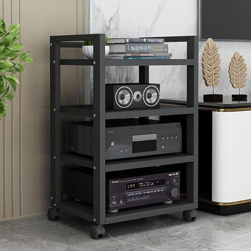 CHZDPP Stereokabinett 4-stufiger Verstellbarer Audio-Schrank/Eck-Bücherregal, Heimkino-Schrank/Küchenständer für DVD-Player Buch, Regal für elektronische Geräte (Size : Style B)