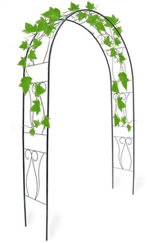 Arco de Jardín Enrejado Tubular para Rosales,Enredaderas Enrejado Pérgolas Bajo Techo Metal Garden Arch Diseño Enrejado 233x153x35 cm