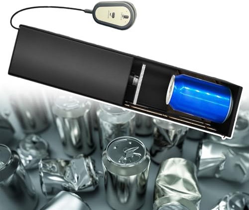 pedenencelia Automatic Can Crushers,Electric Can Crusher,For Recycling Cans,For 160~500ml Cans,250~350ml Plastic Bottles,Easy Effortless,Used For Beer Cans,Plastic Bottles,black