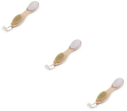 WOONEKY 3stücke Foot File Nail Brush Fußpflege Mit Bimsstein Nagelbürste Und Hornhautentferner Für Weiche Füße Für Pediküre Und Maniküre