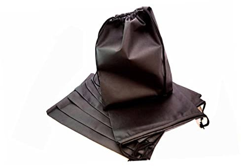 SAFIGLE 8stücke Nylon-schuhtaschen Mit Kordelzugverschluss Schwarze Reise-schuhbeutel Für Lederschuhe Segeltuchschuhe Und Hausschuhe Einfach Zu Handhaben Transportieren