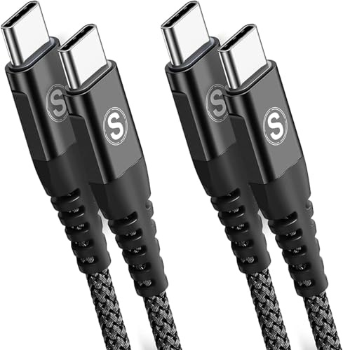 Cavo USB C a USB C [2 pezzi 1m], [Ricarica rapida PD 60W] Cavo usb type-c per con i phone 17 16 15 Pro Max, MacBookPro, iPad Pro/Air/mini6, Samsung Galaxy S26/S25/S24/S23/S22,Note 20,Sony, Pixel