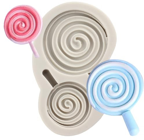 MINFEIDMS Moules à fondant pour sucettes Moule en silicone pour décorer les gâteaux Cupcake Topper Chocolat Pâte à fleurs Bonbons Argile polymère