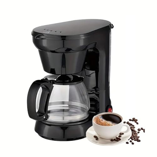 Filter Coffee Maker, Coffee Maker, 750ml Filter Coffee Machine, One Touch Operation Machine, Anti Drip System, Reusable Filter, Drip Coffee Maker with glass jug for Home, Office And Travel