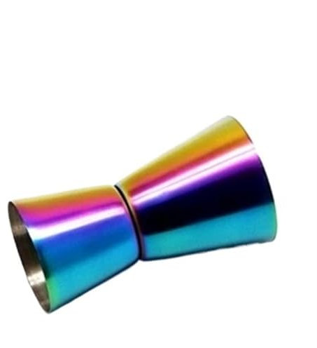 CHFYIJYHM Jigger en Acier Inoxydable, Mesure de l'alcool, for Une Distribution Efficace de Cocktails, Aspect Brillant, Nettoyage Facile(Colorful 15-30ml)