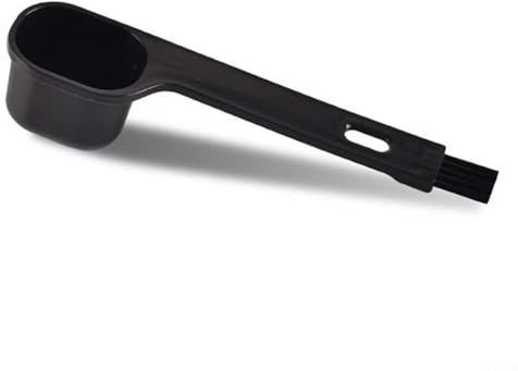 Premium Coffee Scoops with Cleaning Brush Tools for Measuring Grounds and Quick Cleanup in the Kitchen (Black)