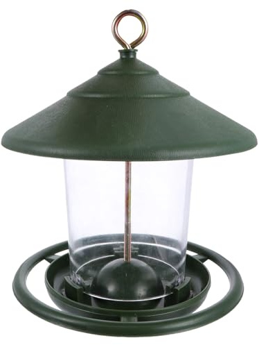 Wetterfestes Vogelfutterhaus zum Aufhängen, Vogelhaus Futterhaus für Vögel Balkon Vogelhäuschen Balkongeländer Hängend Bird Feeder Stendig Vogel Kaufen aus Kunststoff, Grün, 200g (A)