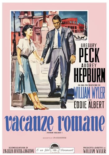 Close Up Poster Roman Holidays | Vacanze romanzi - Un cuore e una corona | poster cinematografico italiano | Gregory Peck, Audrey Hepburn | 70 x 100 cm