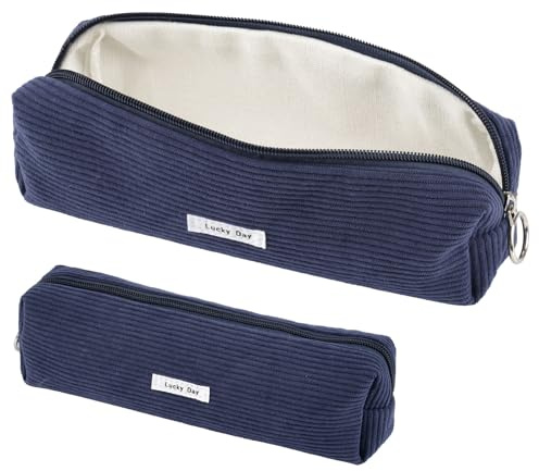 Federmäppchen, Mäppchen Cord-Stoff, Schlamppermäppchen Damen, Federmäppchen Mädchen, Federtasche Stiftetasche Stiftemappe, Pencil Case, Cord Federtasche für Mädchen Teenager Schule, Büro