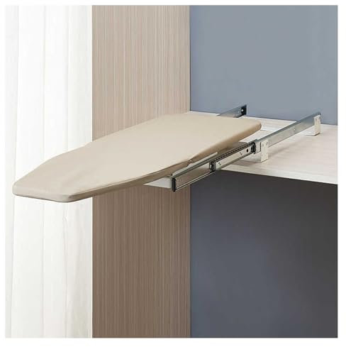 Tabla de planchar plegable de pared que ahorra espacio con diseño compacto de cierre suave para espacios pequeños extraíble de 81 x 31 cm, perfecta para apartamentos y zonas limitadas
