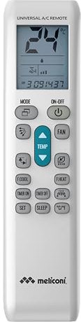Meliconi AC50 - Telecomando Universale per Climatizzatori, compatibile con quasi tutti i modelli, memoria permanente e funzioni principali
