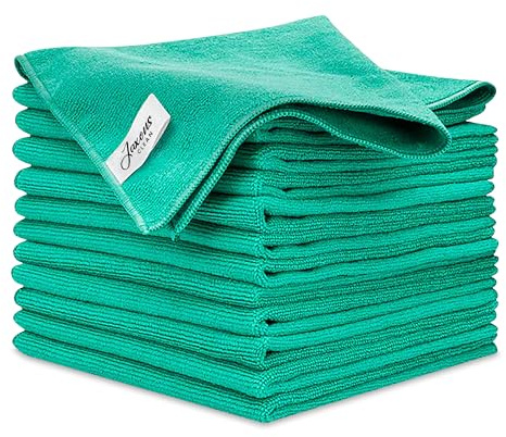 Jaxons Clean - Microfiber Cleaning Cloth, All-Purpose Microfiber Towels, Streak Free reusable Cleaning Rags, Pack of 10 (40cm x 40cm)