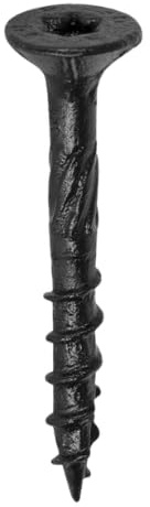 BK Shop Schrauben 4,5 x 50 mm | Schwarz Dekorative Holzschrauben mit Teilgewinde, 10 Stück, Holzbauschrauben mit Tellerkopf