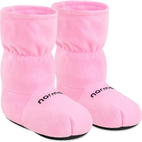 normani® Körnerpantoffeln - Hausschuhe für die Mikrowelle - Hausstiefel mit Leinsamenfüllung - extra hoher Schaft
