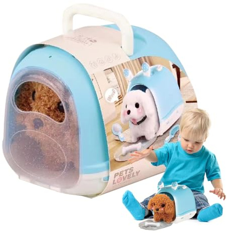 Cane giocattolo da passeggio,Giocattolo per cani da passeggio - Giocattoli per cani da compagnia per bambini Giocattolo realistico per da bambino - Peluche di animali di peluche Divertenti giocat