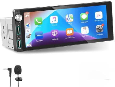 Navigatore satellitare GPS AHD 7'' Canbus Autoradio Autoradio Stereo CarPlay Android RDS/FM DIN SWC + telecamera posteriore compatibile con B M W Mini Cooper S R50 R52 R53 CD53/CABRIO/S GP/Seven/Park