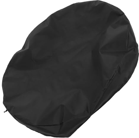 IMIKEYA Housse de Brasero en Tissu Oxford 210d, Diamètre 100 Cm, Couverture Ronde Noire pour Foyer Extérieur et Barbecue, Protection Résistante Imperméable pour Table de Jardin, Housse