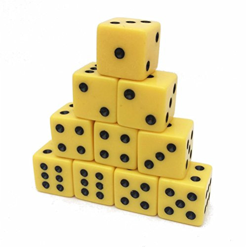 10 Pack 16mm Acryl Würfel Six Sided Spot Dice Casino Würfel