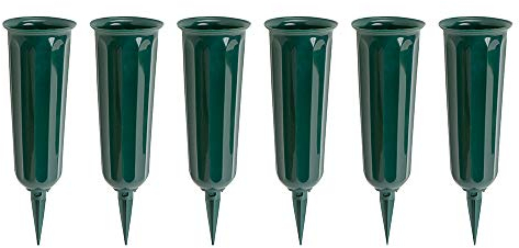 1 A Kunststoffvasen Friedhofsvase grün