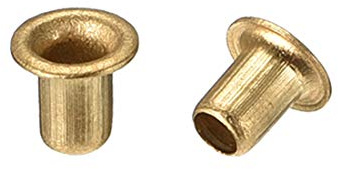 sourcing map Hollow Rivet,3mm x 4mm Through Hole Copper Hollow Rivets Grommets Double-Sided Circuit Board PCB 200Pcs