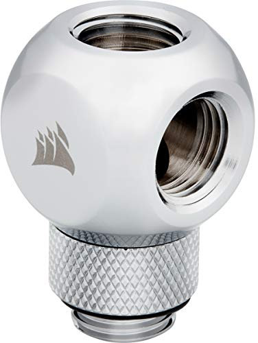 Corsair Hydro X Serie, Splitter a Y Rotary XF (Filettature BSPP G1/4” Standard, Meccanismo di Rotazione a Tenuta, Finitura Alta Qualità, Ottimizzato per Portate Elevate) Cromato