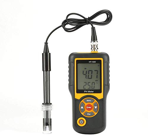 Hilitand PH-Meter HT-1202 Hochpräziser PH-Detektor Digitaler Wasserqualitätsprüfer 0~14PH Digital Meter