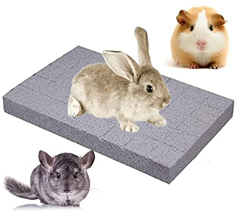 Litewoo Hamster Chew Toy Pets Grinding Teeth and Claws Lava Pumice Stone Rabbit Foot Pad for Guinea Pig Ferret Hedgehog Gerbil Bunny Rat Cage Accessories (A)