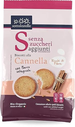 GALLETAS TRIGO ESPELTA CANELA sin: perfecto para momentos agradables en familia o con amigos, galletas crujientes para disfrutar con café o té, peso 250 g y adecuado para aquellos que prefieren