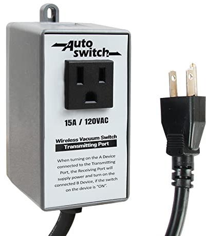 O'SKOOL Wireless Electrical Outlet Switch, 433M Transmitter 120V Plug(Receiver Switch Not Included), PTA15