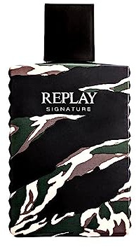 Replay - Signature For Man Eau de Toilette - Intensiver und warmer Herrenduft mit dynamischem Charakter, holziger Duftnote - würzig. Flasche mit 30 ml