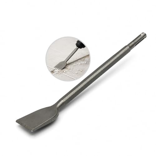 Weischer® - SDS Plus Fliesenmeißel 165 mm / 75 mm breit | Meißel | Bohrhammer kompatibel | stabiler & bruchfester Meissel für Mauerwerk, Fliesen, Beton & Stein