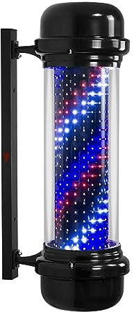 Poste De Barbero Luminoso De Exteriores, Poste De Barbero LED, Barbería y Salón de Belleza Símbolo, IP54 a Prueba de Agua Ahorrar Energía para peluquerías
