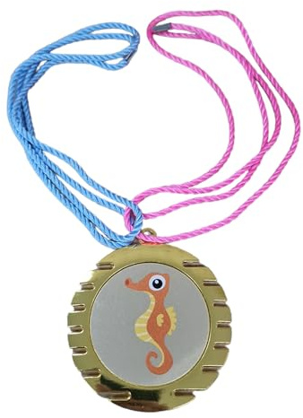 eberin · XL Medaille Schwimmen Ø 70mm · Seepferdchen · Frühschwimmer Medaillen · Schwimmabzeichen · Medaille mit rosa Kordel in Gold//Silber//Bronze · Medaille personalisierbar mit Gravur ·