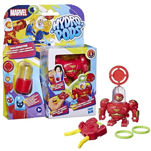 Hydro Pods Marvel Hulkbuster Aqua Armor, Iron Man Mech Suit Battle Toy