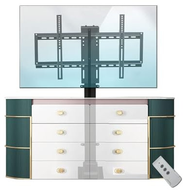 Support TV Électrique Au Plafond - Adapté Aux Écrans LED De 26 À 70 Pouces, Ascenseur TV Électrique Télescopique Manuel À Rotation De 360 °, avec Une Charge De 60 Kg/132 LB