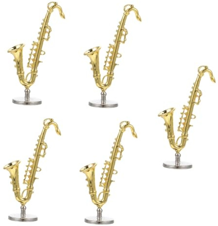 BESTonZON 5St Saxophon-Modell Wohnkultur für Kinder home decor wohnungseinrichtung Musikinstrumente Ornament simulierte Saxophonverzierung kleines simuliertes Saxophon Miniatur