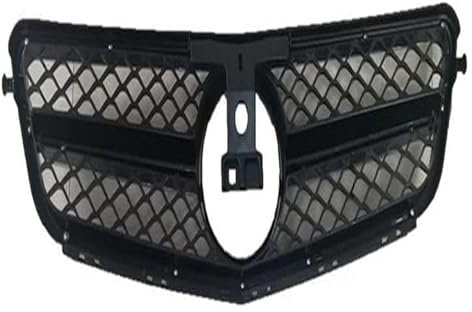 NIKISO Auto-Kühlergrill Für Benz Für C-Klasse Für W204 2007-2014 Frontstoßstangengrill Frontkühlergrills Autohaube Stoßstangenmittelgrill(Schwarz)