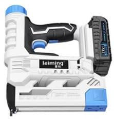 SEESII Akku-Nagler Set, 18GA Elektrische Nagelpistole mit 2 x 2,0Ah Akkus und 1000 Nägeln/Klammern, einstellbare Nageltiefe, 2-in-1 Brad-Nagler/Klammerer für Holzverarbeitung