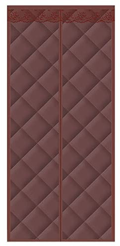 Isolierter magnetischer Türvorhang, 160 x 210 cm, Winter, verdickte Baumwolle, automatischer Verschluss, Verdunkelungsvorhänge für Tür und Fenster