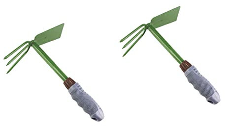 2 Pièces Houes pour Le Jardinage Cultivateur à Main De Jardin Houe à Main Outil De Jardin Râteau à Main Houes De Jardinage Creuser Houe Outil De Jardin Houe Green POPETPOP