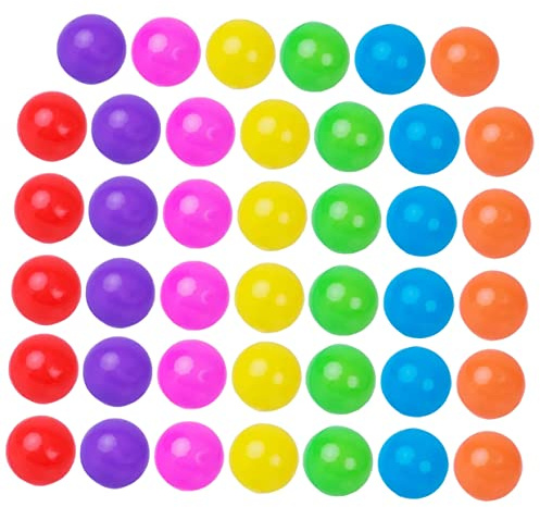100 Bolas de Plástico Redondas para Niños, Coloridas para Piscina de Bolas | Pack 100piezas Varios estilos Ligeras , para Ejercicio de Agarre y Coordinación Ojo-mano Uso en Swimming y Party