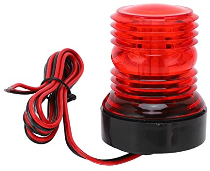 lvifloae Boot LED -Navigation Licht 360 ° Allround Anker Licht Marine Heck hellrot rotes Licht Ankersignal Mastlicht zum Segeln (DC 12 V bis 24 V)